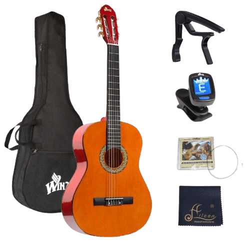 Winzz 39 inches Classical Guitar with Starter Kit