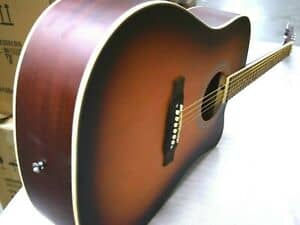 Mahogany wood acoustic guitar top