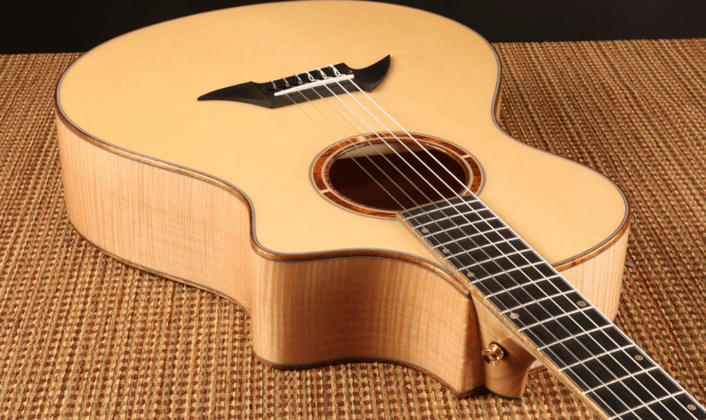 Maple wood acoustic guitar top
